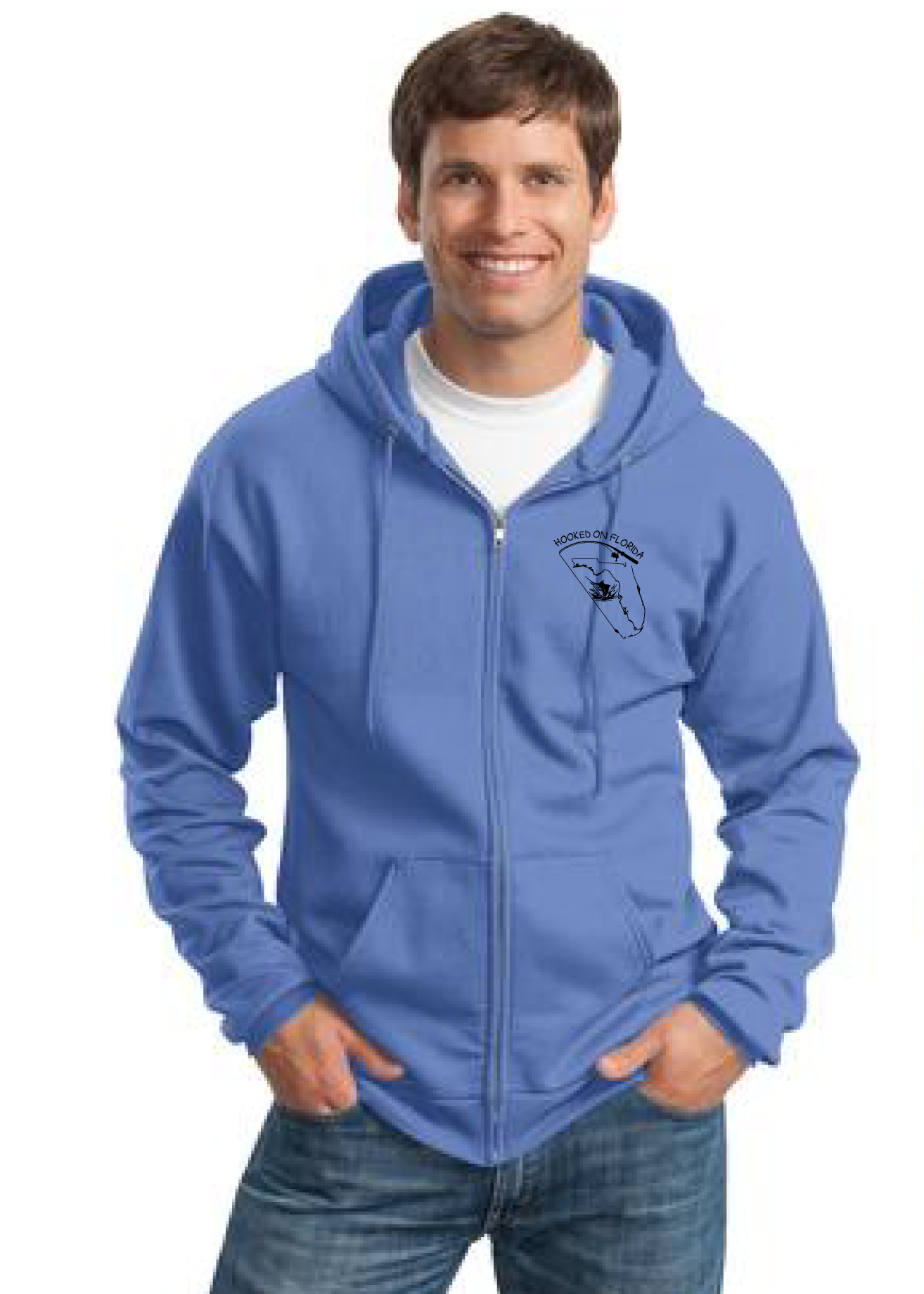 Zip-Up Hoodie (Carolina Blue)
